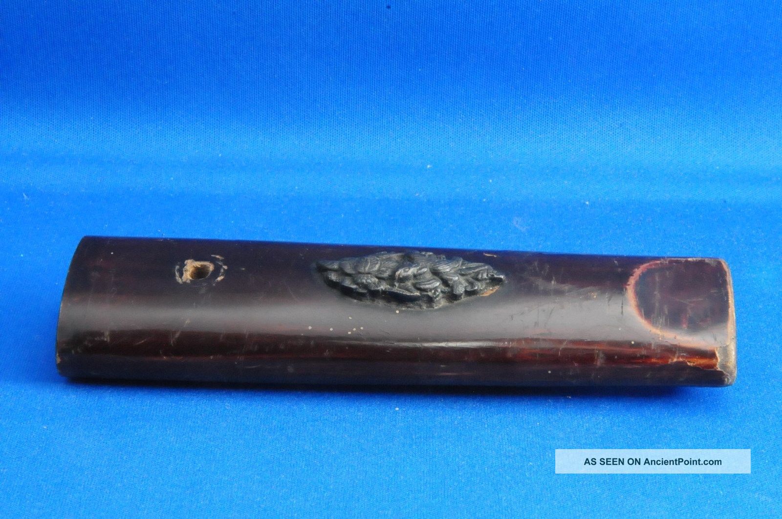 Real Old Japanese Samurai Tsuka (handle) Of Katana (sword) / Edo 横1 Swords photo
