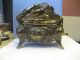 Antique Metal Victorian Style Velvet Lined Trinket/casket - Coffin Jewelry Box Victorian photo 6