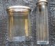 2 Glass Jars With Silver Lids Reynold ' S Angels - Birmingham 1898 Rare Maker Bottles photo 2