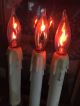 Antique Electric Wood/ Glass Flicker 3 Candle Light Mantle Lamp Italy Lamps photo 5