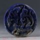 100 Natural Lapis Lazuli Handwork Carved Dragon & Ruyi Pendant Pa0789 Other Chinese Antiques photo 1