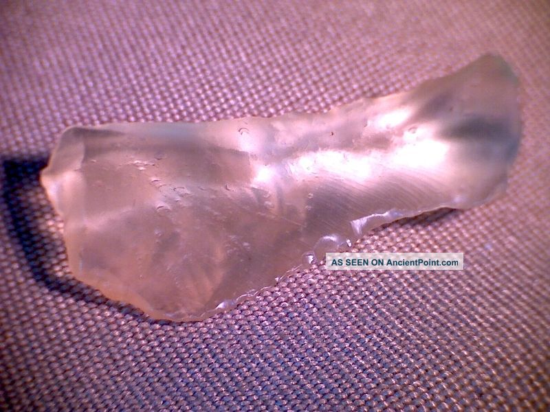 Libyan Desert Glass Paleo Knife With Micro Wear Gem Egyptian photo
