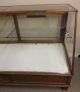 Antique Oak Slant Front Lighted Showcase W/ Cast Iron Feet Bakers Display Case Display Cases photo 2