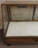 Antique Oak Slant Front Lighted Showcase W/ Cast Iron Feet Bakers Display Case Display Cases photo 3