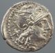 Ti.  Minucius Augurinus,  Silver Denarius,  Ionic Column,  Minted Rome,  134 Bc Roman photo 1