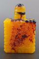 Handwork Decoration Beeswax Like Resin Carve Emboss Dragon Delicate Snuff Bottle Snuff Bottles photo 2