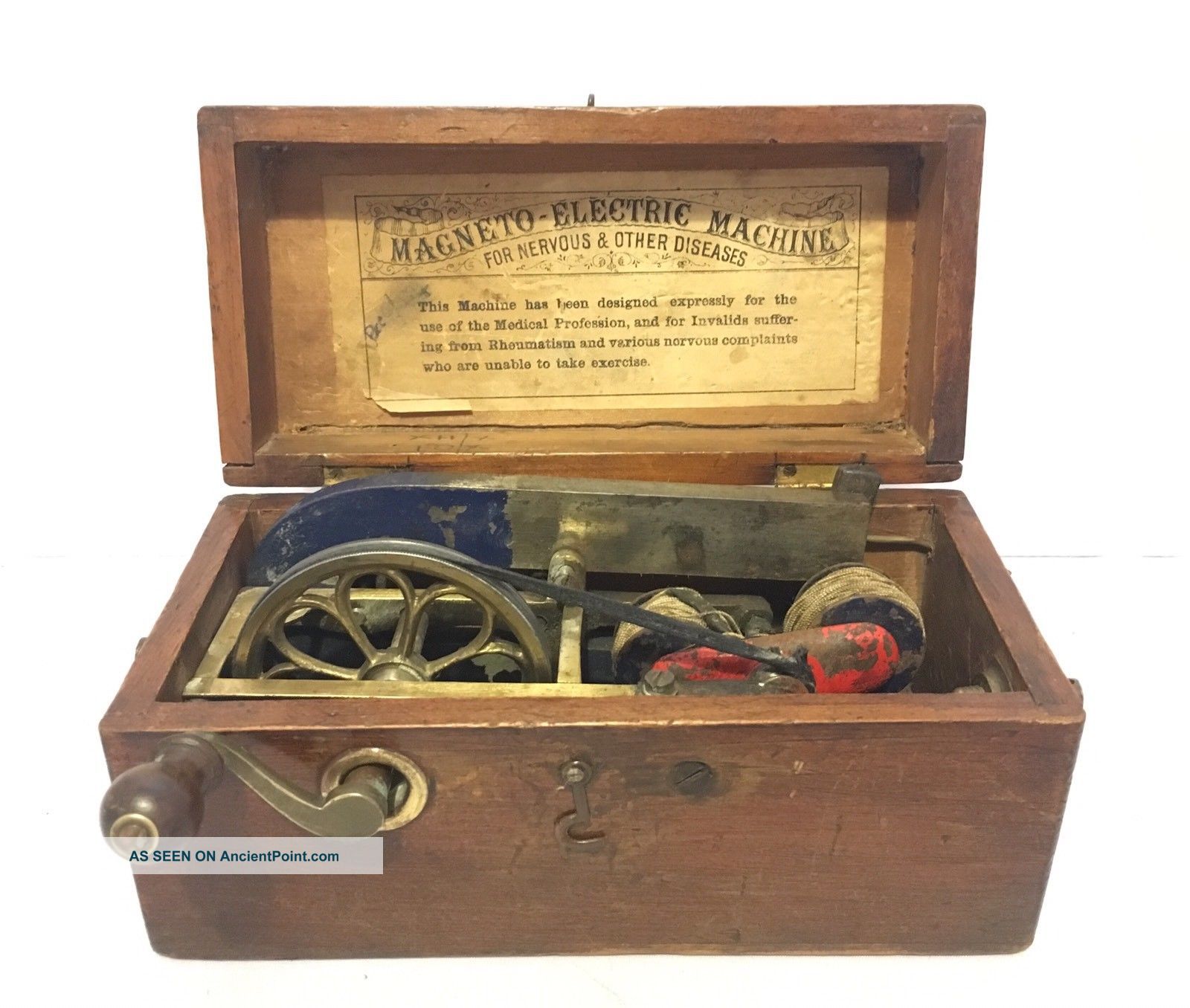 Antique Victorian Magneto Electric Shock Therapy Machine For Nervous Diseases Other Medical Antiques photo