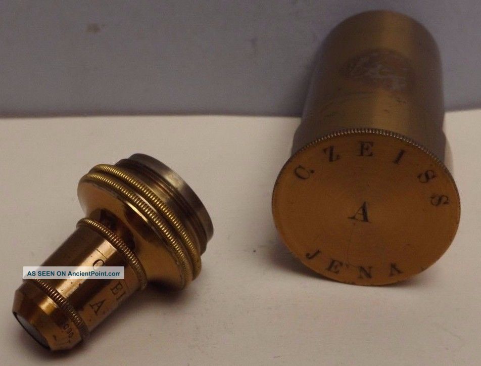 Microscope [ Objective ] Compound { Brass } Canister [ 1 Inch & 2 Inch ] Other Antique Science Equip photo