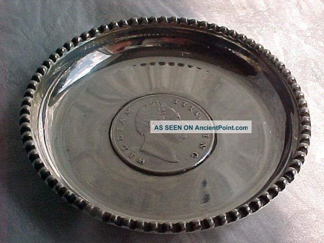 Solid Silver East India Company One Rupee Coin Dish.  1835. Dishes & Coasters photo