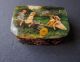 Antique Victorian Children Playing Seesaw Lined Celluloid Cardboard Sewing Box Baskets & Boxes photo 1