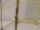 Vintage Hexagonal 3 Tier Brass And Glass Miniatures Curio Display Cabinet Euc Display Cases photo 2