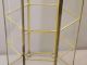 Vintage Hexagonal 3 Tier Brass And Glass Miniatures Curio Display Cabinet Euc Display Cases photo 3