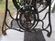 Antique Singer Treadle Sewing Machine Cast Iron Base With Rollers Sewing Machines photo 3