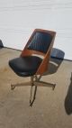 Mid Century Modern B.  Brody Seating Co.  Wood Swivel Chair - Vintage Mid-Century Modernism photo 1