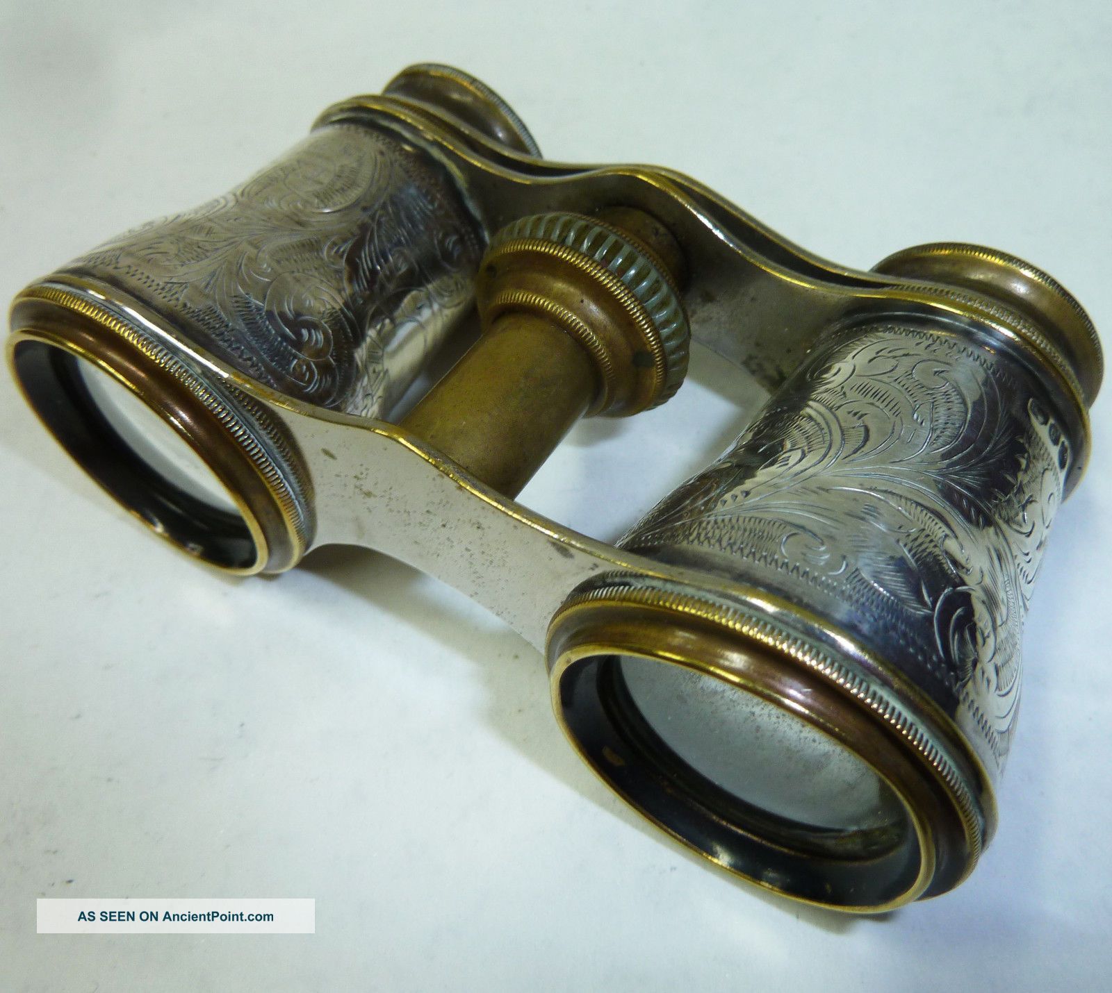 Antique Victorian Embossed Silver Mounted Binoculars Hallmarked 1898 Cups & Goblets photo