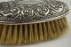 Ladies Sterling Silver Hallmarked 925 Bristle Grooming Brush Oval Top Repousse Brushes & Grooming Sets photo 2