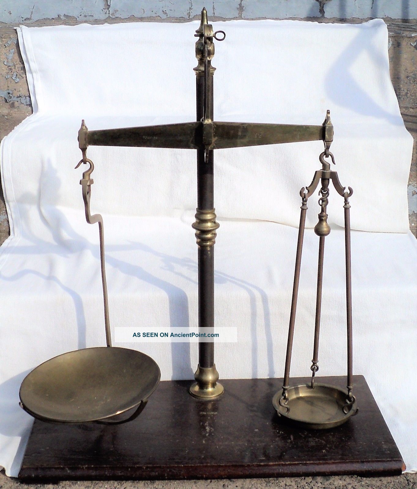 Vtg 1800s Antique C.  W.  Brecknell Brass Scale Of Justice Apothecary Balance Trade Scales photo