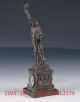 Vintage Brass Hand Made Statue Of Liberty Mechanical Globe Clock Zj29 Clocks photo 3