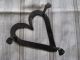 Antique Early 19th C Heart Shaped Footed Trivet American Folk Art Trivets photo 3