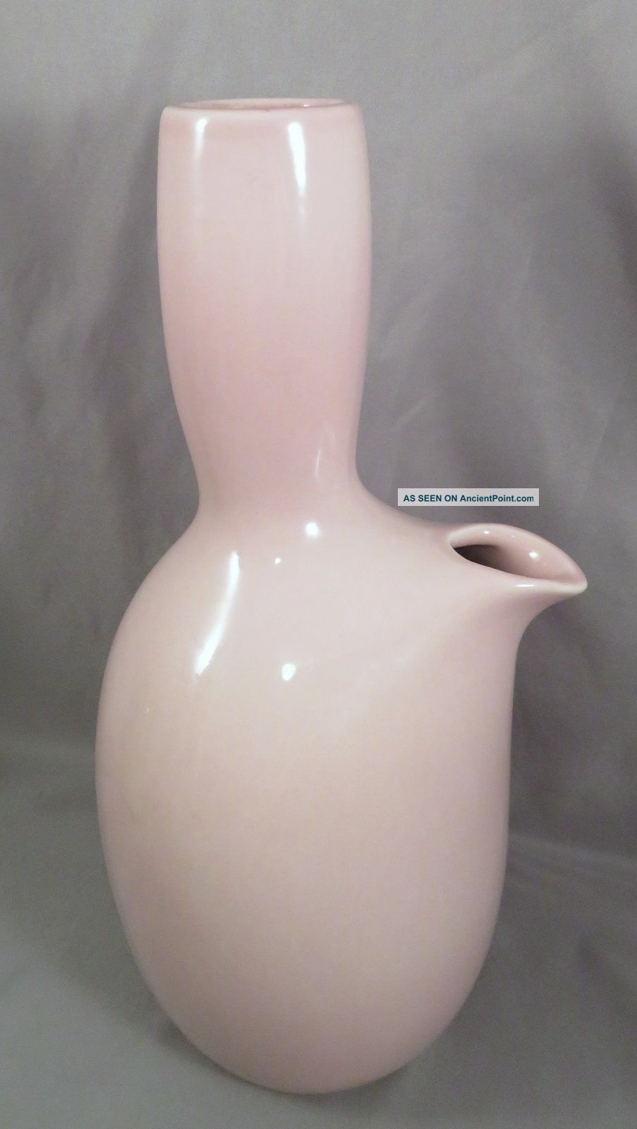 Authentic 1954 - 67 Russell Wright Casual Pink Iroquois Open Wine Carafe Pitcher Mid-Century Modernism photo