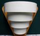 Classic Mid - Century Modern Table Lamp 4 - Tier White Venetian Metal Shade Mid-Century Modernism photo 3