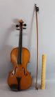 Antique Steamship Captain Alvah Belmont Strout 4/4 Violin & French Vuillaume Bow String photo 1