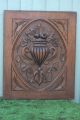 19thc Wooden Oak Panel With Fruits,  Urn,  Leaves & Other Carving C1880s Other Antique Woodenware photo 1