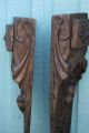 Pair: 16thc Gothic Tudor Period Wooden Oak Large Corbels C1590s Other Antique Woodenware photo 10