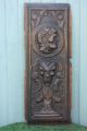 Stunning Early 18thc Gothic Wooden Oak Panel With Grotesque Head & Other C1720s Carved Figures photo 1