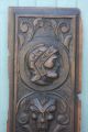 Stunning Early 18thc Gothic Wooden Oak Panel With Grotesque Head & Other C1720s Carved Figures photo 4