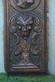 Stunning Early 18thc Gothic Wooden Oak Panel With Grotesque Head & Other C1720s Carved Figures photo 5