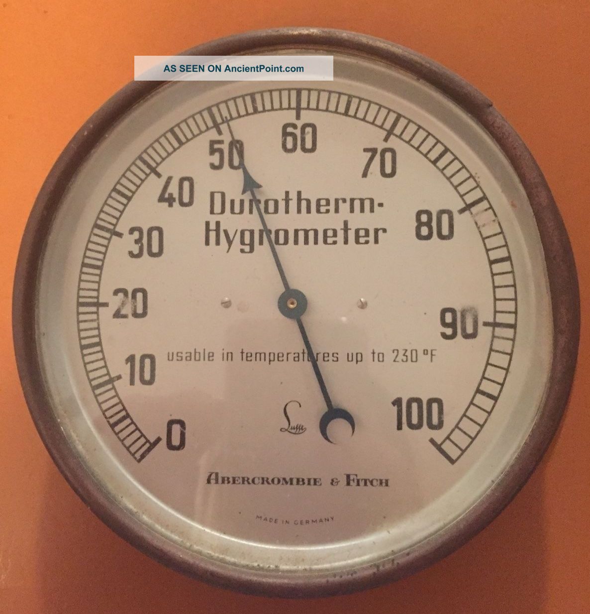 Antique Abercrombie And Fitch Lufft Durotherm Hygrometer Barometer Germany Rare Barometers photo
