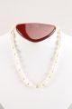 Fabulous Freshwater Pearls & Light Serpentine Copper Bead Necklace The Americas photo 1