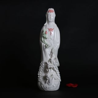 Chinese Dehua Porcelain Handwork Kwan - Yin Statue Collect photo