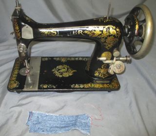 Rare Serviced Antique 1910 Singer 27 Pheasant Treadle Sewing Machine Video photo