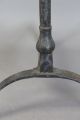 Rare Brass Top 18th C Rhode Island Wrought Iron Andirons Old Black Paint Primitives photo 11