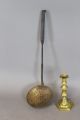 Rare 18th C England Wrought Iron And Brass Skimmer In Old Surface Primitives photo 1