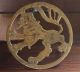 Vintage English Fireplace Brass Lion Ball & Claw Kettle Stand Trivet Pot Stand Trivets photo 2