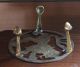 Vintage English Fireplace Brass Lion Ball & Claw Kettle Stand Trivet Pot Stand Trivets photo 3