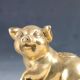 Chinese Brass Hand - Carved Pig Statue W Qing Dynasty Mark Ep0241 Figurines & Statues photo 1
