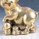 Chinese Brass Hand - Carved Pig Statue W Qing Dynasty Mark Ep0241 Figurines & Statues photo 2