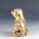 Chinese Brass Hand - Carved Pig Statue W Qing Dynasty Mark Ep0241 Figurines & Statues photo 5