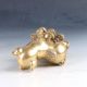 Chinese Brass Hand - Carved Pig Statue W Qing Dynasty Mark Ep0241 Figurines & Statues photo 6