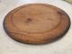 Worn Antique Primitive Early Wooden Wood Round Cutting Bread Plate Cutting Board Primitives photo 2