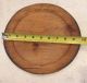 Worn Antique Primitive Early Wooden Wood Round Cutting Bread Plate Cutting Board Primitives photo 4