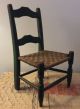 Antique American Country Folk Art Doll Chair - Early Painted Surface - Pristine Primitives photo 4