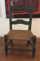 Antique American Country Folk Art Doll Chair - Early Painted Surface - Pristine Primitives photo 5