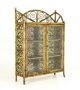 B564 Antique Scottish Victorian Bamboo Two Door Bookcase,  Cabinet,  Etagere 1800-1899 photo 1
