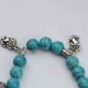 100 Natural Turquoise & Tibet Silver Handwork Chinese Zodiac Bracelet - - Tiger Bracelets photo 2