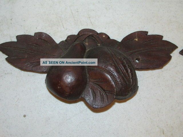 Antique Walnut Fruit Pattern Draw Pulls 7x3x1 1/4 